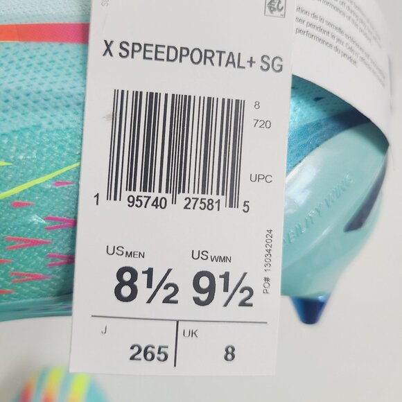 NEW Adidas Speedportal+ SG Elite Soccer Cleats GW8420 Size 8.5 Blue main image 9